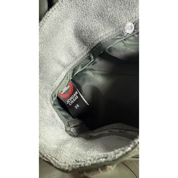 Jordan Craig Legacy Edition Men’s Faux Leather Cargo Pants Dark Green Size 34 - Picture 4 of 6